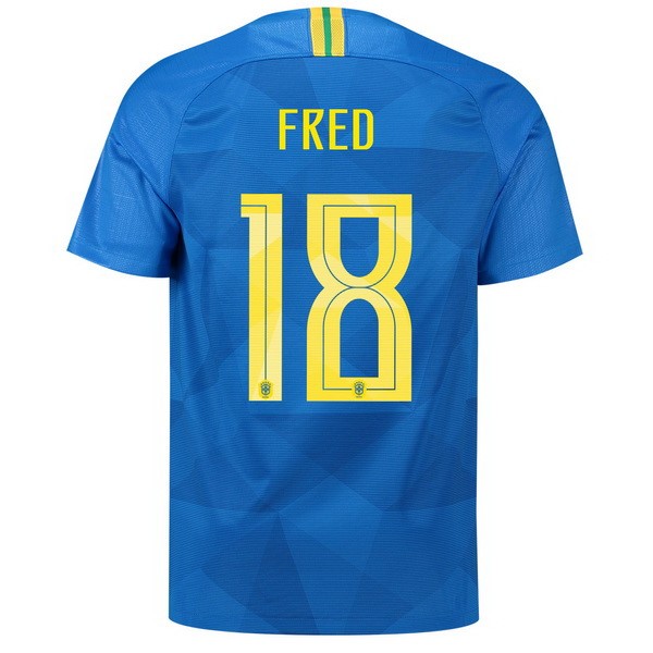 Camiseta Brasil 2ª Fred 2018 Azul